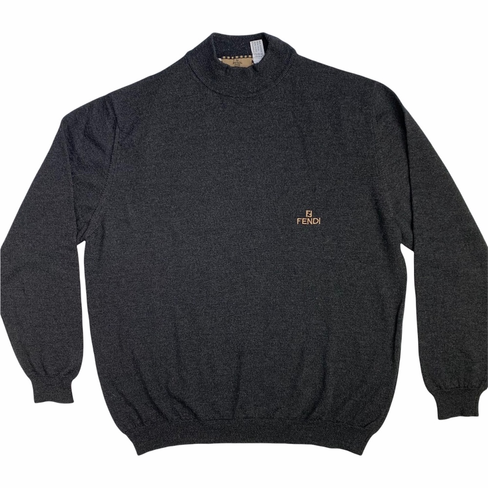 FENDI Vintage Mock Neck Sweater - Picture 1 of 7